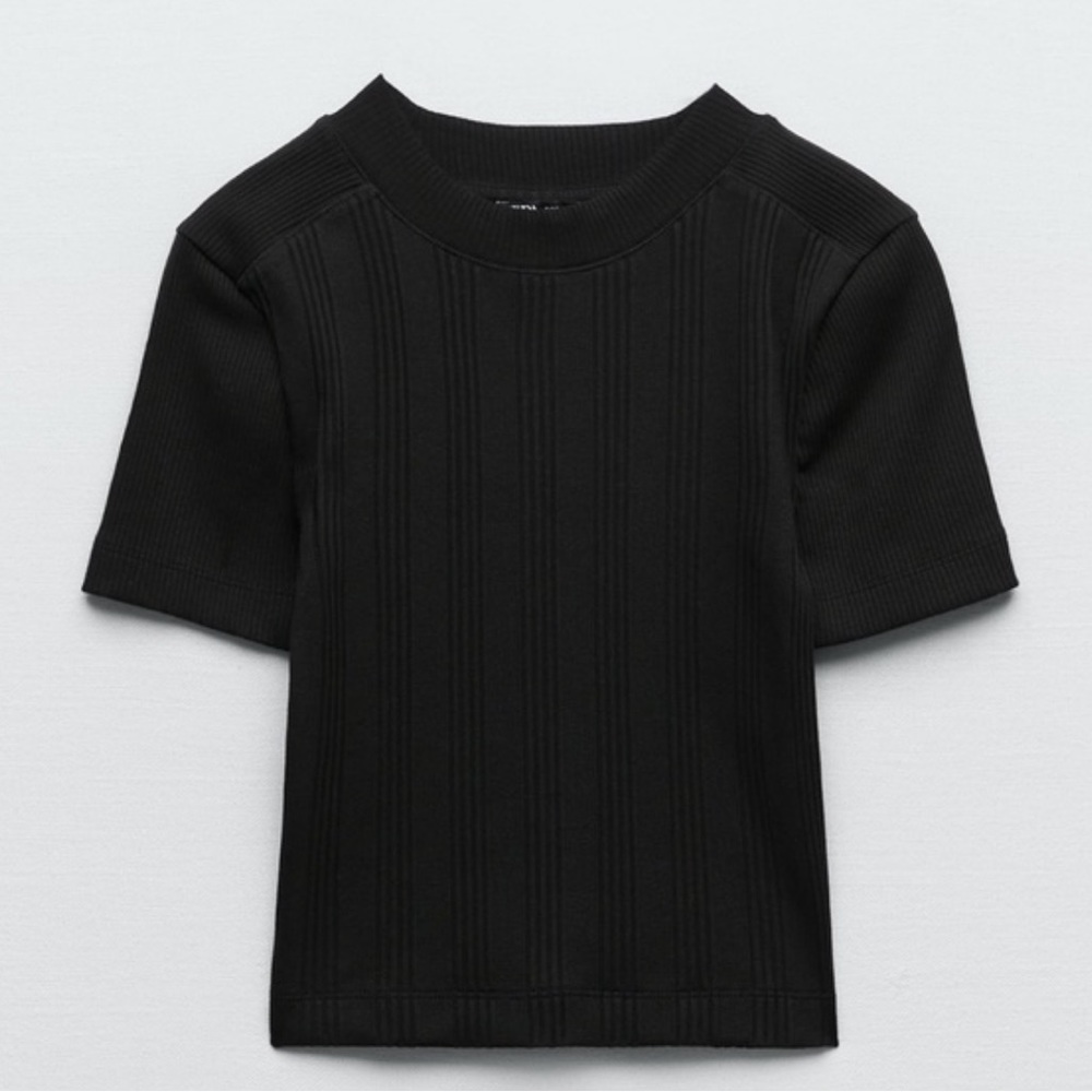 Zara short sleeve ribbed sweater - medium